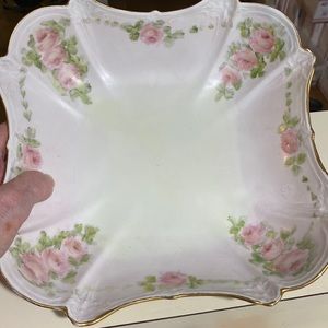 Tirschenreuth Germany Fine Porcelain Square Bowl